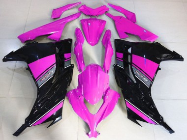 Carenados Moto Kawasaki Ninja 300 2013-2017 - Hot Rosa Negro