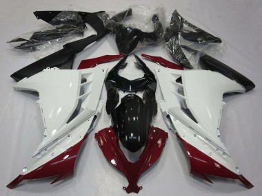 Carenados Moto Kawasaki Ninja 300 2013-2017 - Blanco Rojo Granate Negro