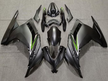 Carenados Moto Kawasaki Ninja 300 2013-2017 - Negro Mate Verde
