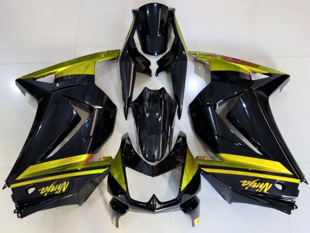 Carenados Moto Kawasaki Ninja 250 2008-2012 - Negro Brillante Amarillo