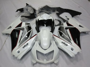 Carenados Moto Kawasaki Ninja 250 2008-2012 - Blanco Negro Brillante