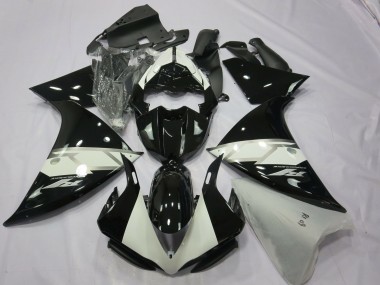 Carenados Moto Yamaha R1 2012-2014 - Negro Brillante Blanco Plata