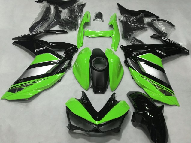 Carenados Moto Yamaha R3 2015-2018 - Verde Plata Negro Brillante