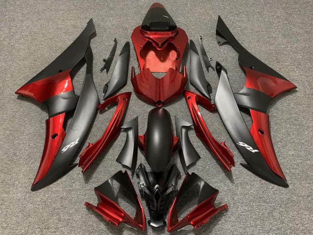 Carenados Moto Yamaha R6 2008-2016 - Rojo Negro Mate