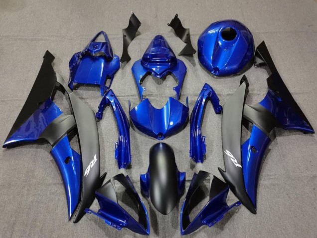 Carenados Moto Yamaha R6 2008-2016 - Azul Negro Mate Blanco Calcomanías