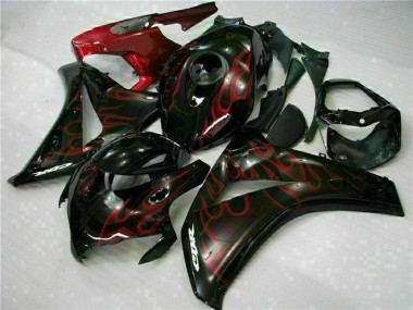 Kits Carenado Moto Honda CBR1000RR 2008-2011 - Negro Brillante Rojo Llama