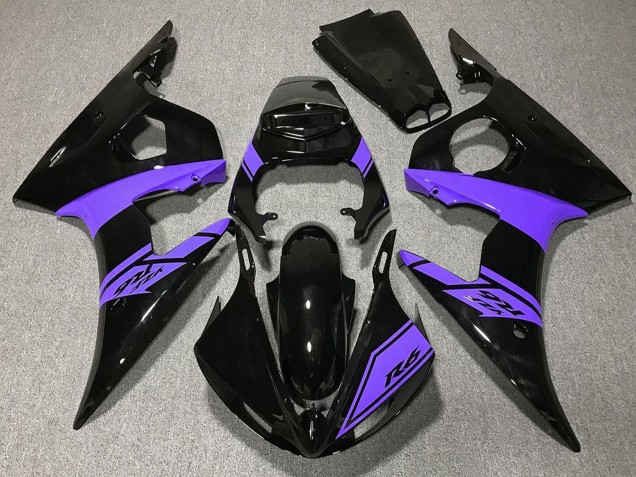 Carenados Moto Yamaha R6 2003-2004 - Negro Brillante Púrpura