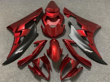 Carenados Moto Yamaha R6 2006-2007 - Rojo Negro Mate