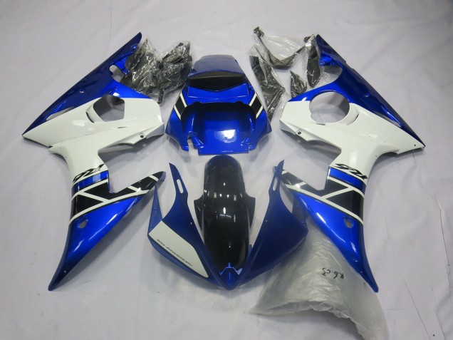 Carenados Moto Yamaha R6 2005 - Azul Blanco Negro Brillante