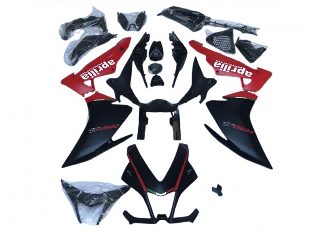 Carenados Moto ABS Aprilia RSV4 1000 2009-2015 - Negro Mate Rojo