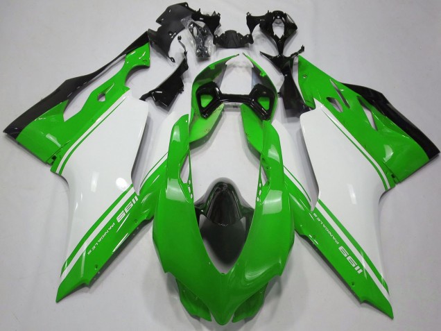 Carenados Moto Ducati 1199 2011-2014 - Verde Brillante Blanco Negro