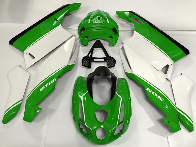 Carenados Moto Ducati 999 2003-2004 - Blanco Verde Negro