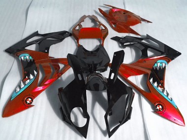 Carenados Moto BMW S1000RR 2017-2018 - Rojo Negro Brillante Tiburón