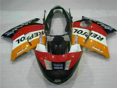Carenado Moto Honda CBR1100XX Blackbird 1996-2007 - Naranja Blanco Rojo Negro Brillante Repsol
