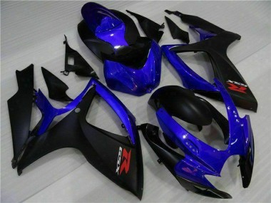 Carenados Moto Suzuki GSXR 600/750 2006-2007 - Azul Negro Mate Rojo