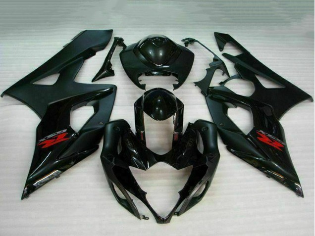Carenado Moto Suzuki GSXR 1000 2005-2006 - Negro Brillante Negro Mate Rojo