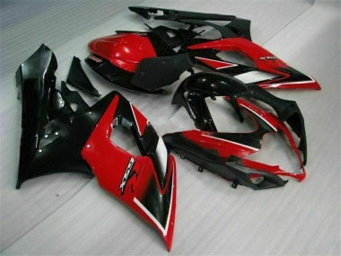Carenados Moto Suzuki GSXR 1000 2005-2006 - Rojo Negro Brillante Negro Mate