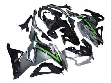 Carenados Moto Kawasaki Ninja 500 EX500R 2024-2025 - Gris Verde Negro