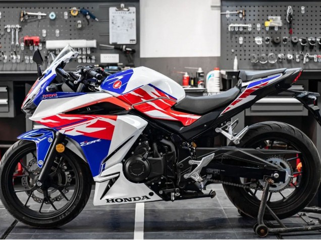 Carenado Moto Honda CBR400R 2022 - Blanco Rojo Azul