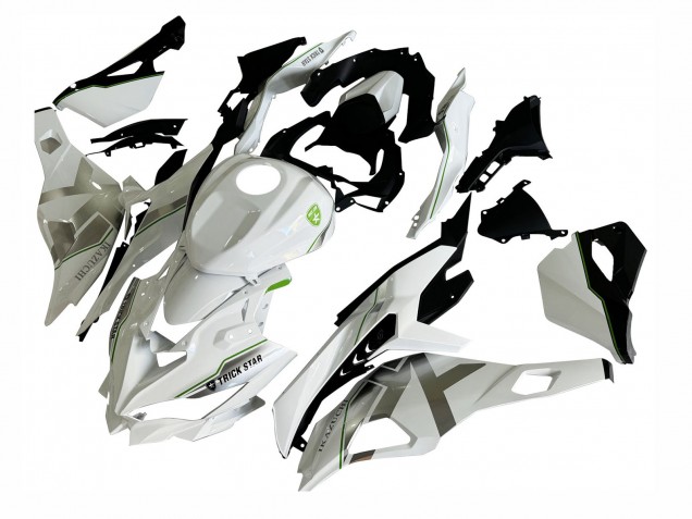 Carenados Moto Kawasaki ZX25R ZX-25R 2019-2025 - Blanco Plata Verde Negro Trick Star