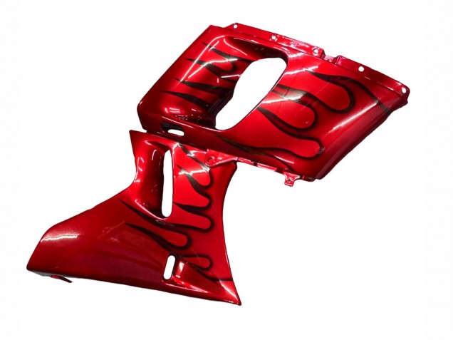 Carenados Moto Kawasaki ZZR400 1993-2007 - Rojo Negro Llama