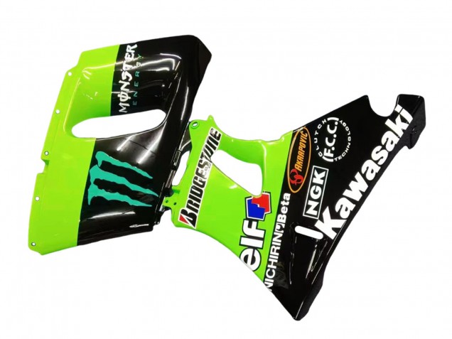 Carenados Moto Kawasaki ZZR400 1993-2007 - Verde Negro Brillante Azul Monstruo Elf Touch4 Bridgestone