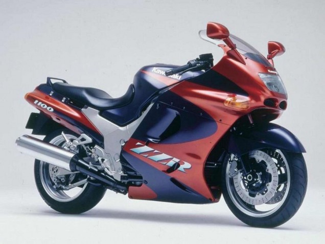 Carenados Moto Kawasaki ZZR1100 1993-2003 - Rojo Granate Azul Oscuro