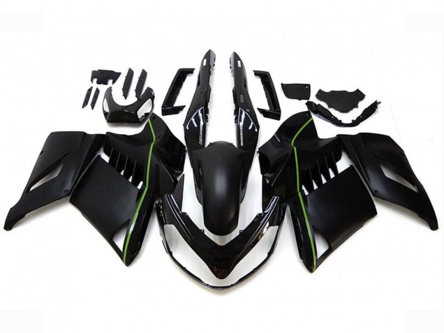 Carenados Moto Kawasaki GTR1400/ZG1400 2007-2009 - Negro Mate Verde Línea