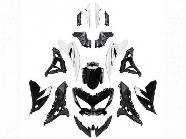 Carenados Moto Kawasaki Versys 650 2021-2024 - Negro Brillante Blanco