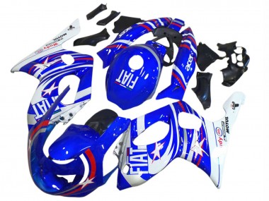 Carenados Moto Yamaha YZF600R Thundercat 1996-2007 - Azul Blanco Plata Rojo Fiat Motul
