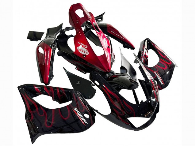 Kits Carenado Moto Yamaha YZF 1000R Thunderace 1997-2007 - Negro Rojo Llama