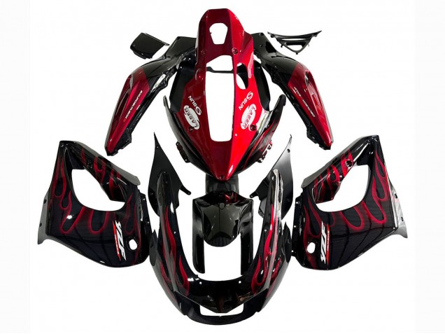 Kits Carenado Moto Yamaha YZF 1000R Thunderace 1997-2007 - Negro Rojo Llama