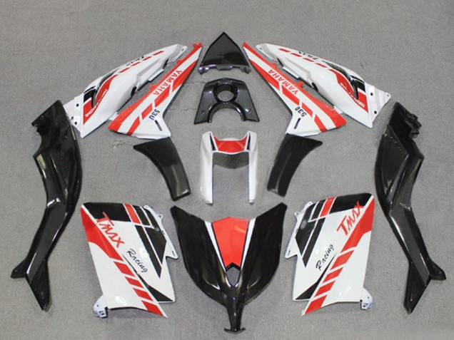 Carenados Moto Yamaha TMAX530 2012-2014 - Blanco Rojo Negro Carrera