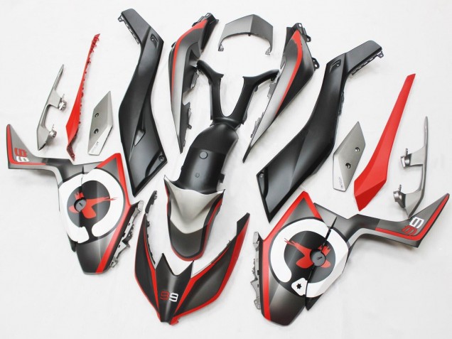 Carenados Moto Yamaha XMAX300 2017-2021 - Negro Mate Rojo Gris 99