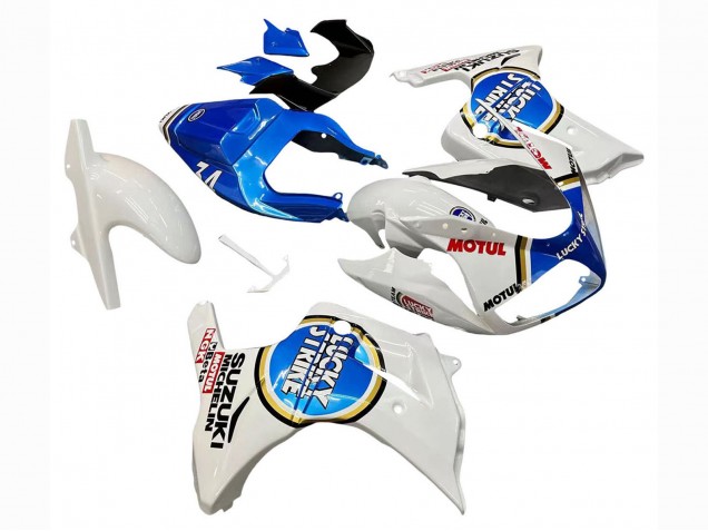Carenados Moto Suzuki SV650 2003-2013 - Blanco Azul Lucky Strike Motul