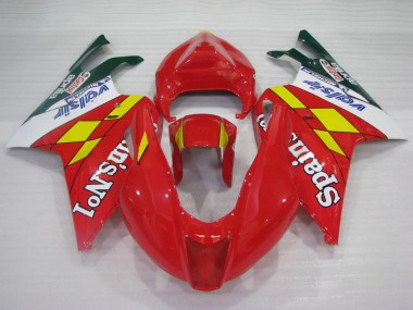 Carenados Moto Aprilia RSV1000 2003-2006 - Rojo Amarillo Blanco Spains No1 Valsir Castrol