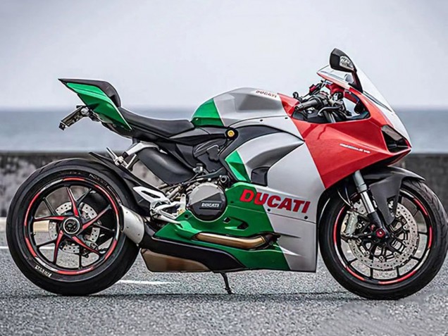 Carenados Moto Ducati Panigale V2 2020-2024 - Plata Rojo Verde