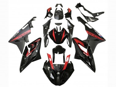 Carenados Moto BMW S1000RR 2017-2018 - Rojo Negro Brillante Negro Mate