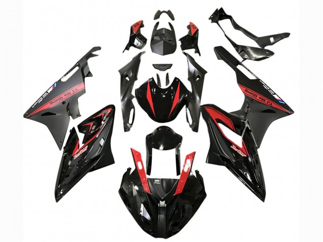 Carenados Moto BMW S1000RR 2017-2018 - Rojo Negro Brillante Negro Mate