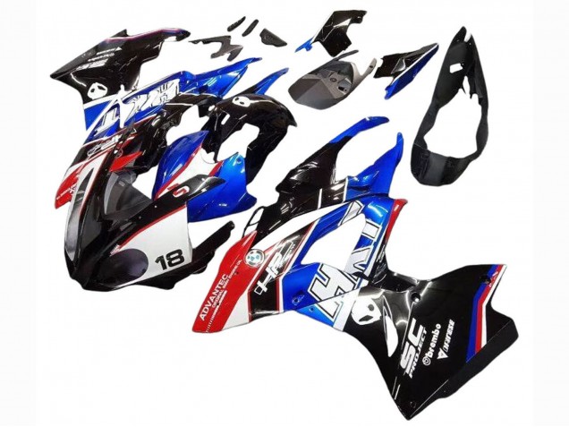 Kits Carenados Moto BMW S1000RR 2017-2018 - Blanco Azul Rojo Negro Brillante