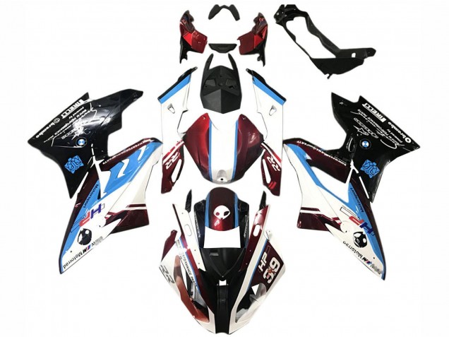 Carenado Moto BMW S1000RR 2015-2016 - Blanco Rojo Azul Negro Brillante