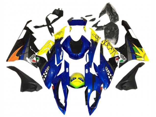Carenado Moto BMW S1000RR 2015-2016 - Amarillo Azul Negro Tiburón