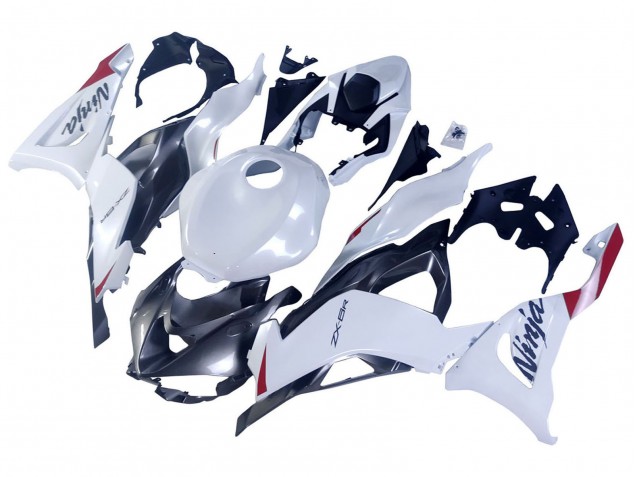 Carenados Moto Kawasaki ZX6R 2023-2025 - Blanco Perla Negro Rojo