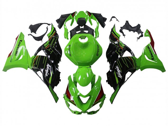 Carenados Moto Kawasaki ZX6R 2023-2025 - Verde Negro