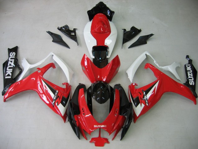 Carenado Moto Suzuki GSXR 600 / GSXR 750 2006-2007 - Blanco Rojo Negro Brillante