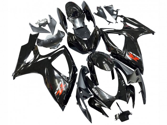 Carenados Moto Suzuki GSXR 600 / GSXR 750 2006-2007 - Negro Brillante Plata Rojo