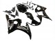 Carenados Moto Yamaha YZF R6 2003-2004 - Negro Brillante Blanco Calcomanías
