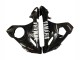 Carenados Moto Yamaha YZF R6S 2006-2009 - Negro Brillante Blanco Calcomanías