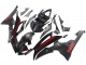 Carenados Moto Yamaha YZF 600 R6 2008-2016 - Negro Brillante Negro Mate Rojo Raya