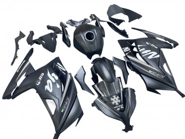 Carenados Moto Kawasaki EX300 2013-2017 - Negro Mate Blanco Elf Nieve